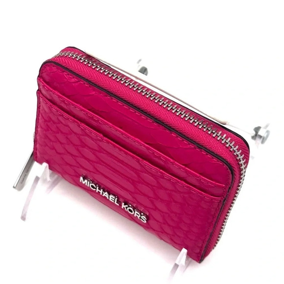 Michael Kors Medium ZA Card Case Wallet Electric Pink Multi - Picture 7 of 9